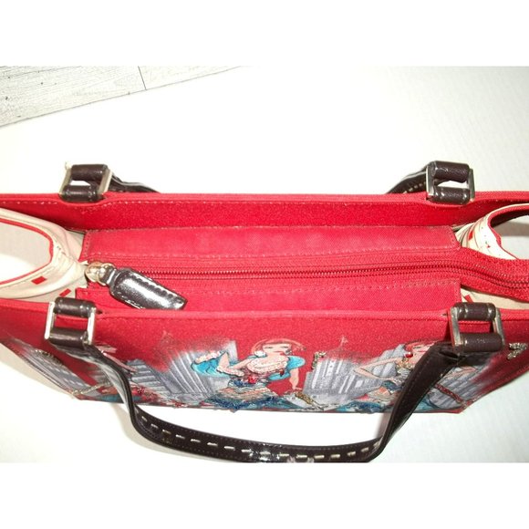 WOMEN LADIES RED SATIN FASHIONABLE STYLISH CHIC BOUTIQUE HANDBAG SHOULDER PURSE - Picture 14 of 14